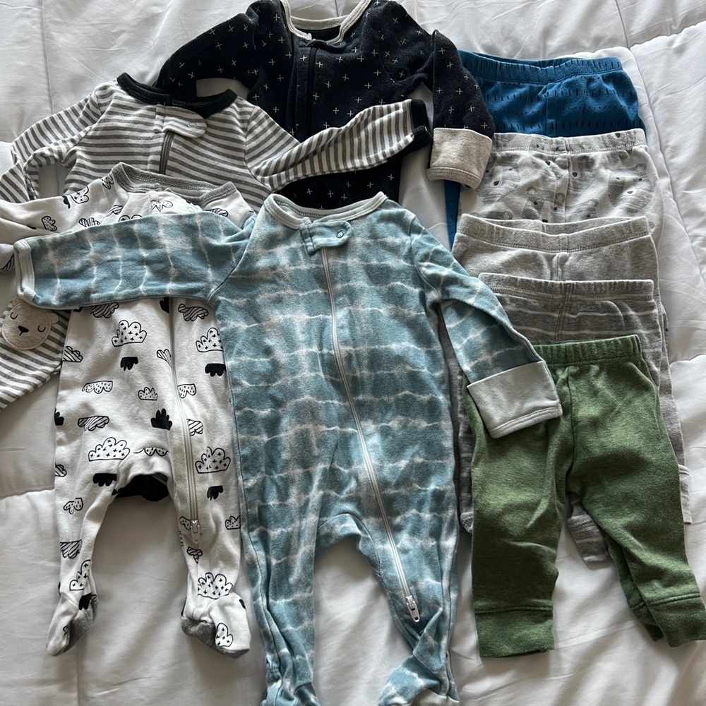 Cloud island baby sleeper pj pants 0-3 nb